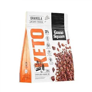 Granola Low Carb Com Chocolate Vegano Sem Glúten e Sem Lactose GranoSquare 200g