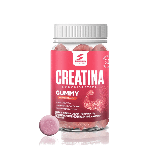 Super Gummy Creatina Sabor Morango (60 gomas)