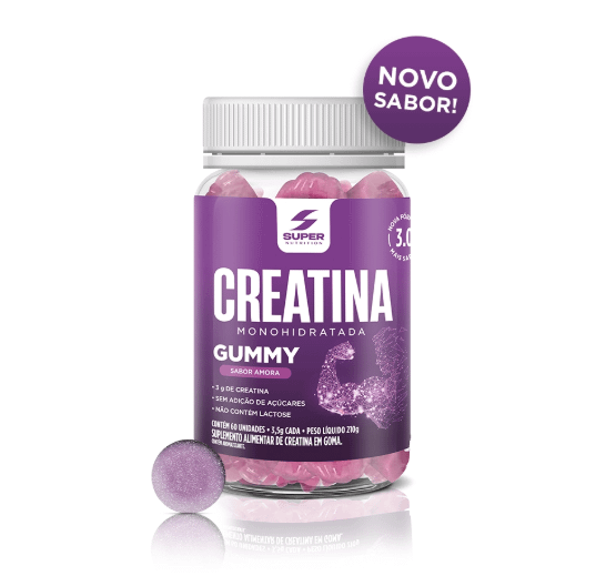 Super Gummy Creatina Sabor Amora (60 gomas)