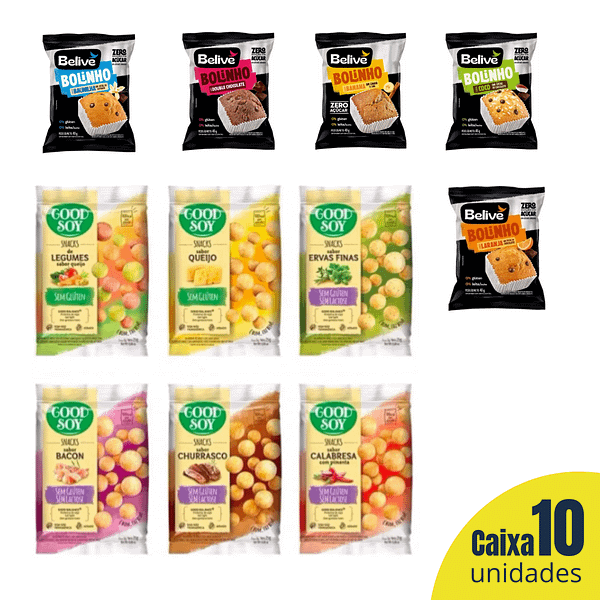 Kit Lancheira saudável (5 salgadinhos e 5 bolinhos ) por R$45,00 reais
