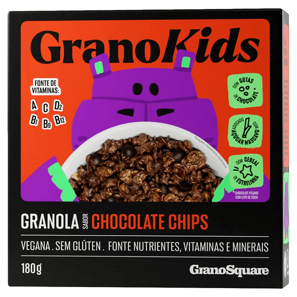 Granola GranoSquare GRANOKIDS Chocolate Chips 180g