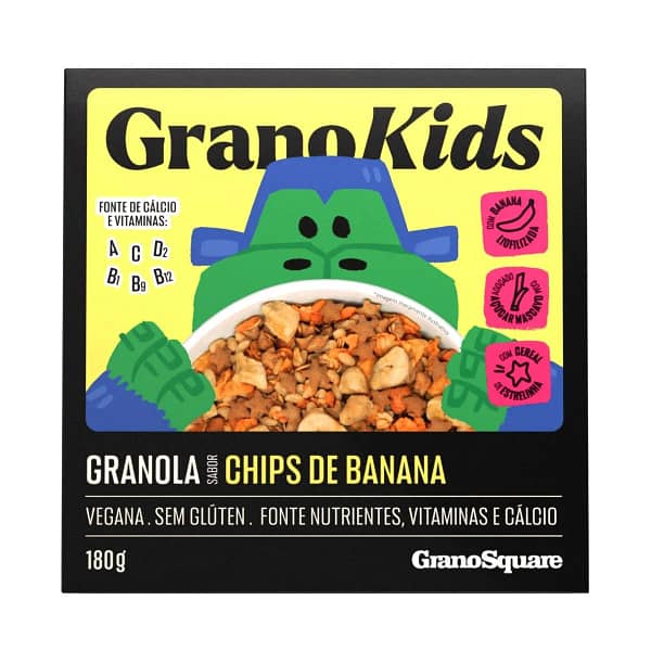 Granola GranoSquare GRANOKIDS Chips de Banana 180g