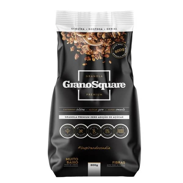 Granola GranoSquare Premium Tradicional ZERO AÇÚCAR 800g