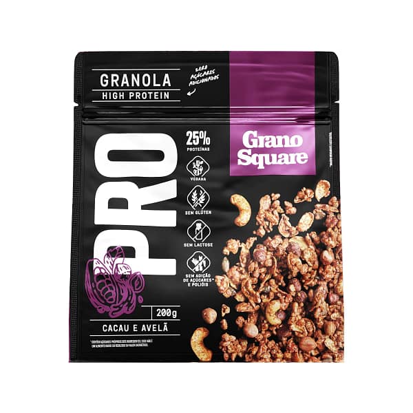 Granola GranoSquare PRO Cacau e Avelã 200g